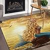 Naanle-Ocean-Beach-Area-Rug-5x7-Mermaid-with-Ghost-Ship-Polyester-Area-Rug-Mat-for-Living-Dining-Dorm-Room-Bedroom-Home-Decorative Naanle Ocean Beach Area Rug 5'x7', Mermaid with Ghost Ship Polyester Area Rug Mat for Living Dining Dorm Room Bedroom Home Decorative