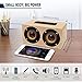 Portable Stereo Speaker, EIVOTOR 10W Wireless Home Speaker with Super Bass - Bamboo Wood HiFi Sound Box Subwoofers with Enhanced Bass Resonator Support TF Card Built-in Mic and Battery