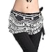 ZLTdream Women's Belly Dance Wave Shape Hip Scarf With Silver Coins