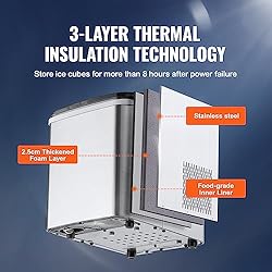 VEVOR Countertop Ice Maker, 26lbs in