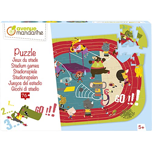 MY MANDARINE PU023C - Lernspiel / Puzzle 76 Teile, ab 5 Jahren, Stadionspiel, 1 Stück