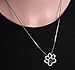 Chengxun Cute Dog Bear Paw Print Footprint Pendant Silver Chain Necklace for Women