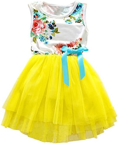 Csbks 1 2 3 4 5 Years Kid Girls Cute Floral Sundress Tulle Tutu Skirt Tank Dress