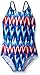Kanu Surf Girls' Daisy Beach Sport 1-Piece Swimsuit, Kelly Red/White/Blue, 2T