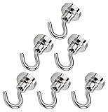 Preyda Magnetic Hooks, 6 Cruise Hooks Set for Hang and Add Storage, Powerful Heavy Duty Neodymium Magnet Hook