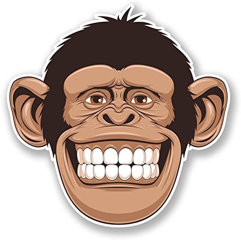 2 x Cheeky Monkey Vinyl Decal Stickers