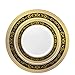Posh Setting Royal Collection Combo Pack China Look White, Gold/Black Plastic Plates,(Includes 8 Packs of 10 Plates, 40 10.25'' Dinner Plates and 40 7.25'' Salad Plates), Fancy Disposable Dinnerware