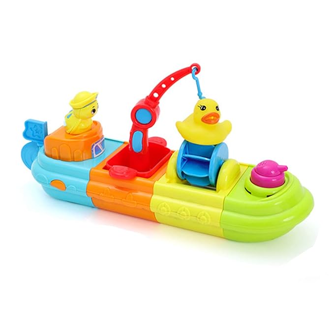 Yuanhaourty Baby Bath Tugboat Floating Toy Kid Wind Up