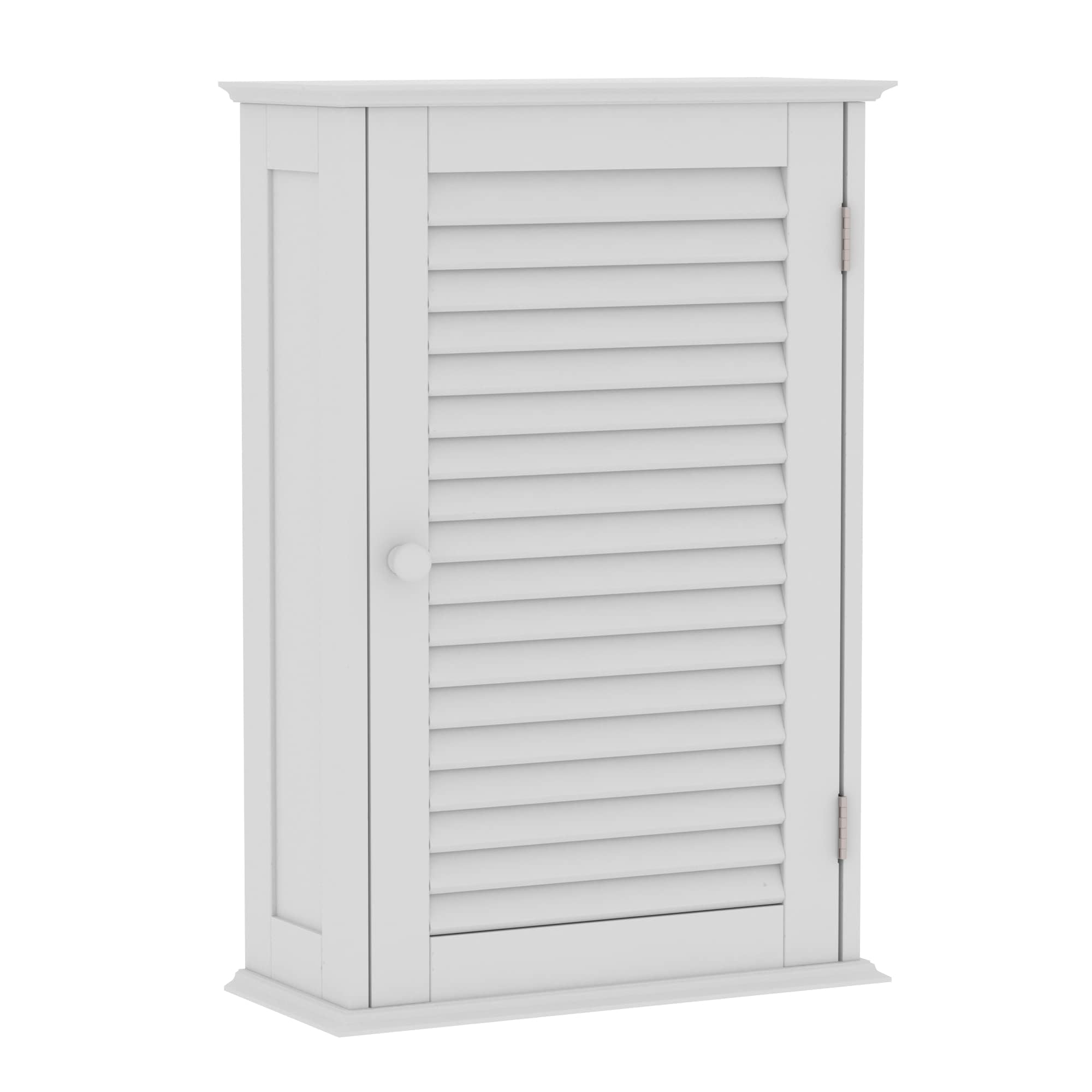 Bath Vida Bathroom Cabinet Single Door Shutter Wall Mounted Storage, White