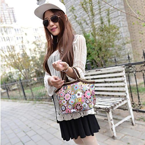 LtrottedJ Fashion Portable Flower Lunch Bags ，Lunch Packet Lunch Food Storage Bags
