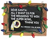 NFL Washington Redskins Resin Chalkboard Sign Ornament, Red, One Size