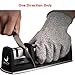 Unijoy UKS01 Kitchen Knife Sharpener with Cut Resistant Glove | 2-Stage Professional Knife Sharpening Kit in Outdoor Camping Military Tactical Survival | Stainless Steel Chef Knife Sharpener
