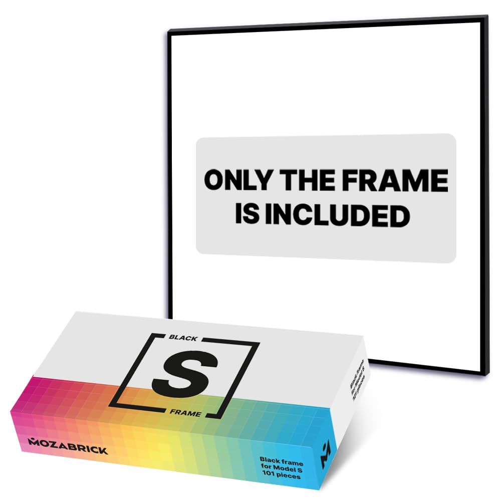 MOZABRICK Frame for Set S- Interlocking Brick Mosaic Photo Kit, Personalized Gift, Custom, Picture Kit, Construction Set, Pixel Art Art Interlocking Brick Painting