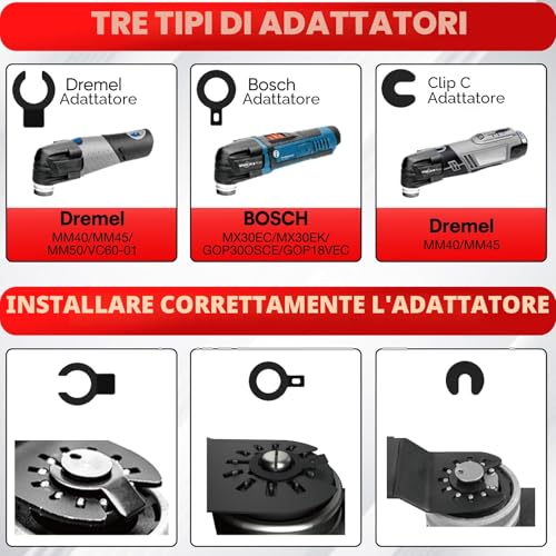 SHALL 102 Piece Multi Tool Blades Oscillating Multi Tool Accessory Kit with Case