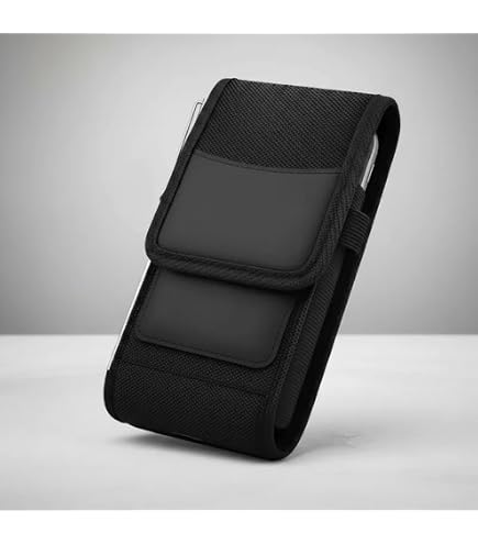 Galvanox Funda diseñada para iPhone 15 Pro Max con clip para cinturón (2023) Ultra Durable PC cubierta dura Combo Shell (negro