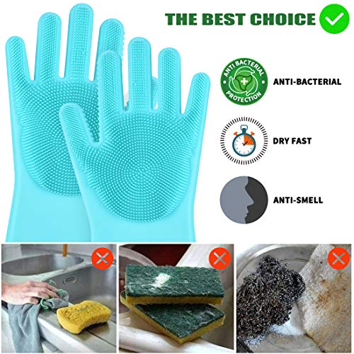 image for UPGRADE Large Magic Saksak Silicone Gloves, SJ Silicone Cleaning Glove