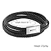 OSTAN Mens Genuine Leather Bracelet Stainless Steel Mens Bracelet Braided Wristband - (7.87)