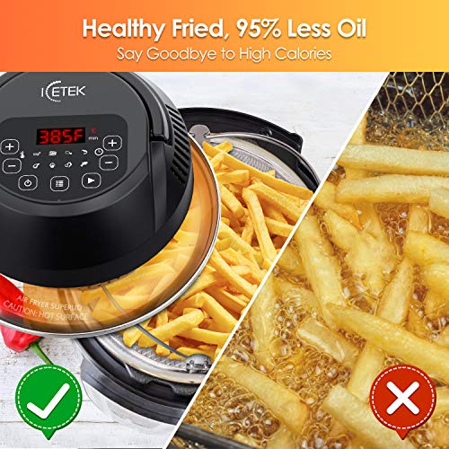 8 in 1 Air Fryer Lid, ICETEK 2021 Instant Pot, 1000W Powerful Pressure