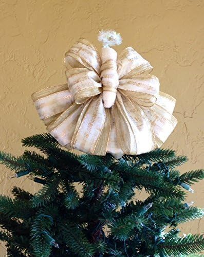 Handmade Angel Tree Topper Bow
