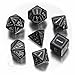 Q-Workshop Polyhedral 7-Die Set: Pathfinder Carrion Crown Dice Set (7) Black & Silver