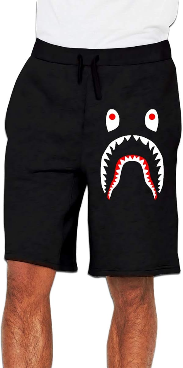 Bape Shark Men's Breathable Casual Soft Sweatpants Workout Shorts