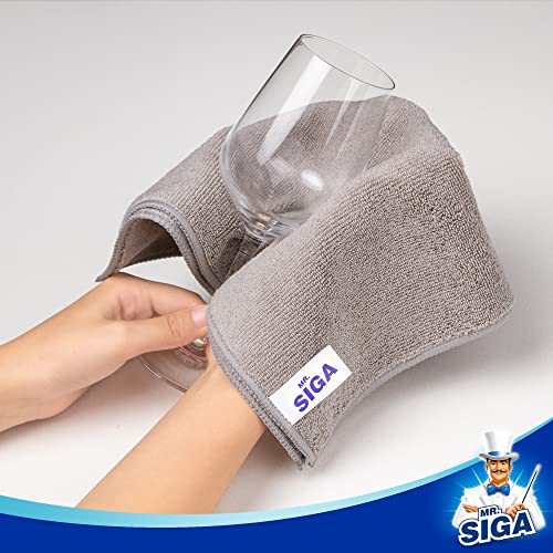 MR.SIGA Microfiber Cleaning Cloth, Pack of 6, Size: 13.8" x 15.7"