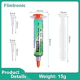 Flintronic 15g Lead Free Solder Paste 42Sn/58Bi Low Temp 138°C Syringe view 2