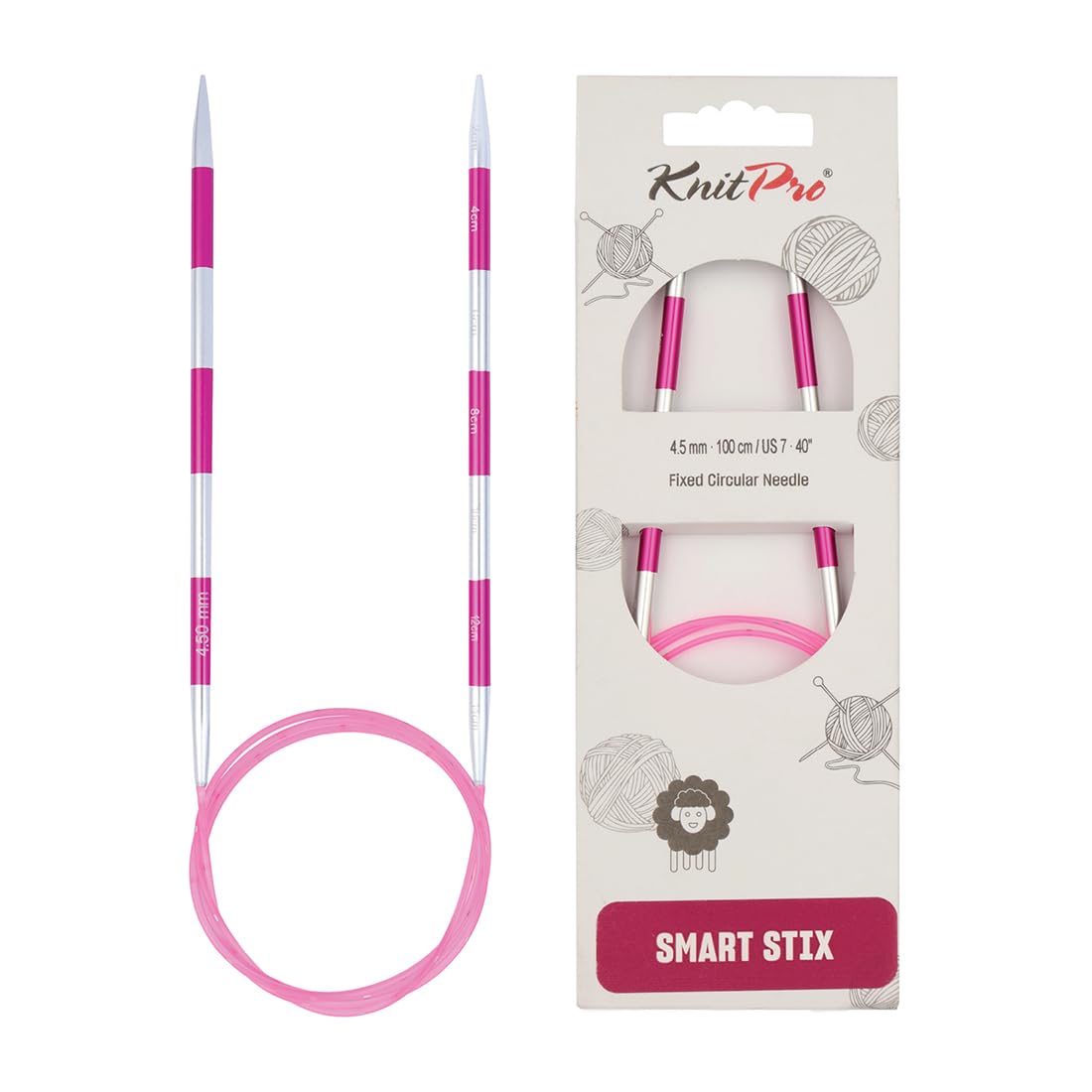 KnitPro Smartstix Fixed Circular Needles 40" (100cm) | 4.50mm