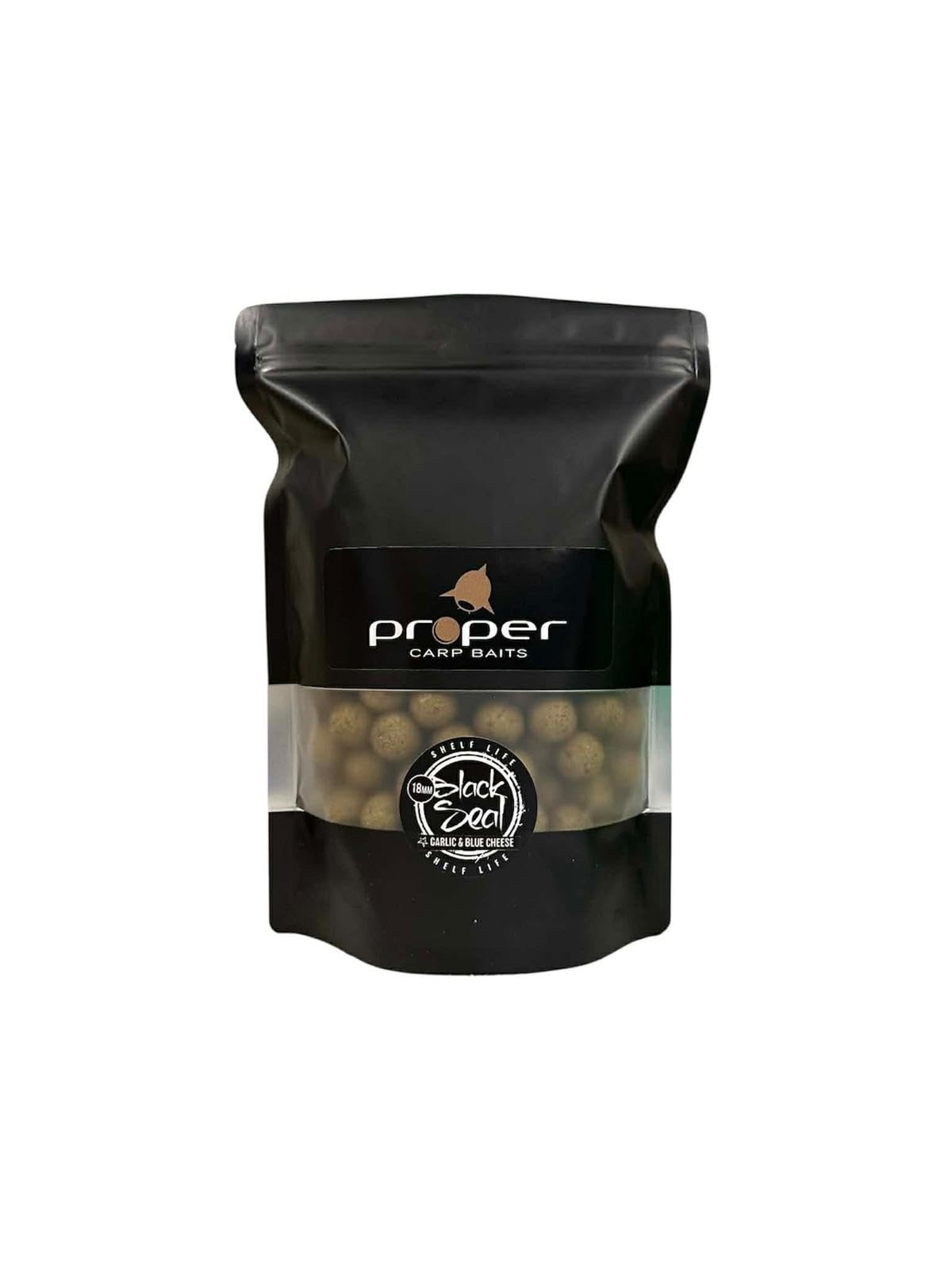 Proper Carp Baits Black Seal 18mm Boilies 1kg