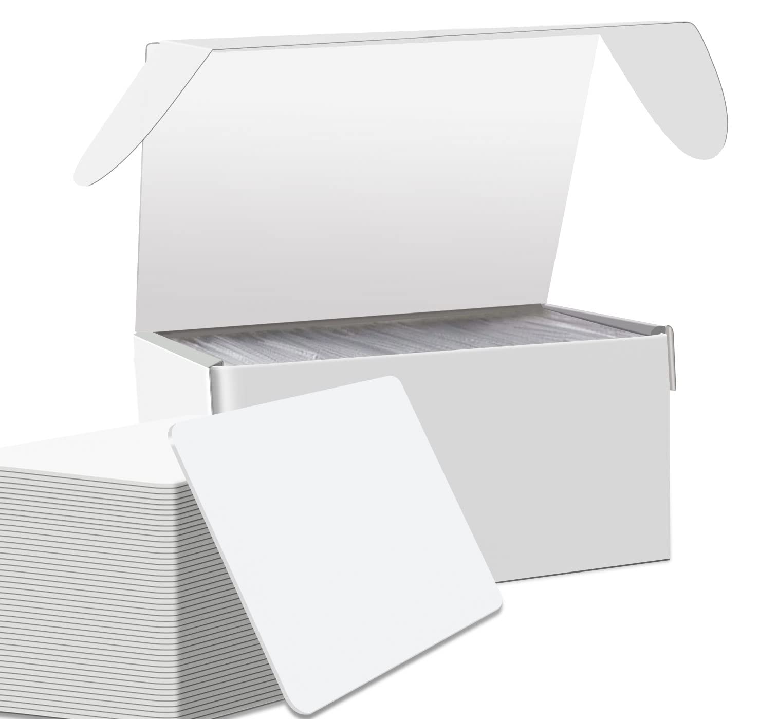 110 pcs PVC Card Blank Plastic Cards 30mil 0.76mm Thickness CR80 Cards Compatible with All Photo ID Card Printers（Not for Inkjet Printers）