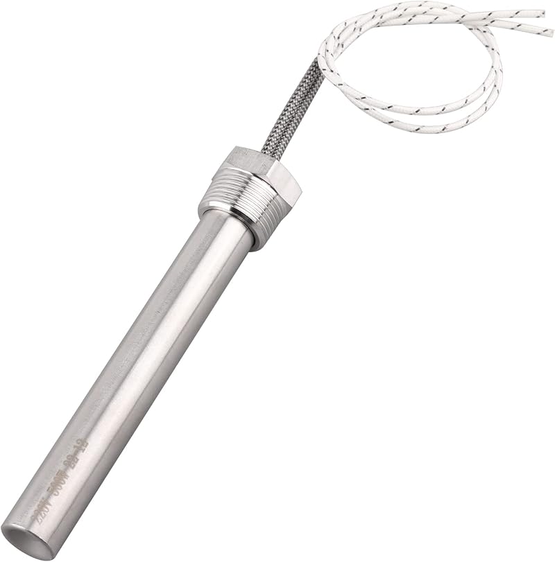 DERNORD 220V 500W Heating Cartridge 3/4 Inch Flange Stainless Steel DIY Rod
