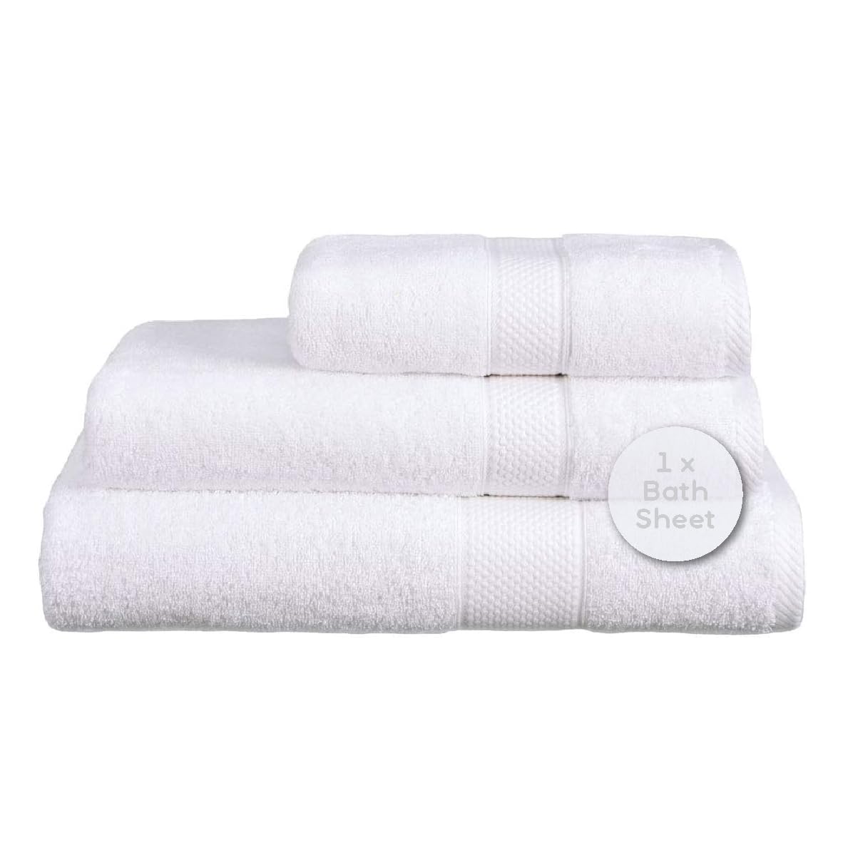 Linens Limited - Large Towels, Bath Sheets for the Bath or Shower, Turkish Cotton, Soft and Luxurious, Super Absorbent, Machine Washable (White)