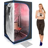SereneLife SLISAU30BK Full Size Portable Sauna â€“ Infrared Heating Personal Home S, Black