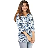 PIDAVLIYA'S Indian Women's Tunics Tops Cotton Floral Printed Short Kurti Kurta Shirt Top for Women