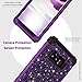 Casetego Compatible with Galaxy Note 8 Case,Glitter Sparkle Bling Three Layer Heavy Duty Hybrid Sturdy Shockproof Protective Cover Case for Samsung Galaxy Note 8,Shiny Purple