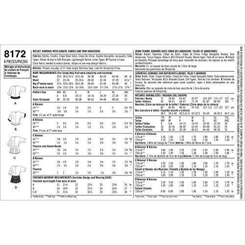 1 Simplicity+Kimono+Sewing+Pattern+XXS+XXL