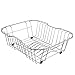 iPEGTOP Small Sink Dish Drying Rack with Rubber Feet, Kitchen Stainless Dish Drainer Organizer Over/In the Sink for Drying Glasses Bowls Plates