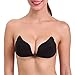 Aidoo Strapless Self Adhesive Reusable Padded Invisible Push Up Bra (Cup DD, Black)