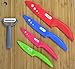 Surpahs YQCKS-1505 5 Piece Ceramic Knife Set with Sheath Sleeve & Peeler, Assorted/White