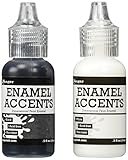 Ranger GAC27355 Inkssentials Enamel Accent, 0.5-Ounce, Black/White, 2-Pack