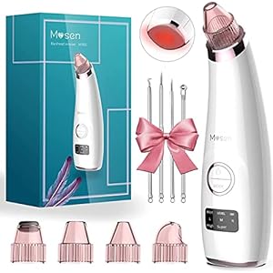 Mosen Blackhead Remover Vacuum Professional Pore Vacuum Cleaner Acne Comedone Extractor USB Rechargeable Blackhead…