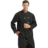 TopTie Unisex Classic Long Sleeve Button Chef Coat