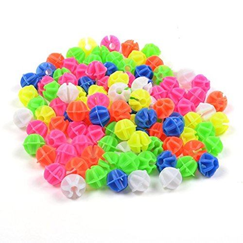 Kasmena 140pcs Assorted Colors Bike Bicycle Wheel Spokes Bead Plastic Clip Spoke Bead Derections