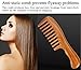 Jaciya Wide Tooth Comb Natural Green Sandal Wooden Hair Comb - No Static Sandalwood Scent Natural Hair Detangler Comb - Handmade Wavy Handle Detangling Comb