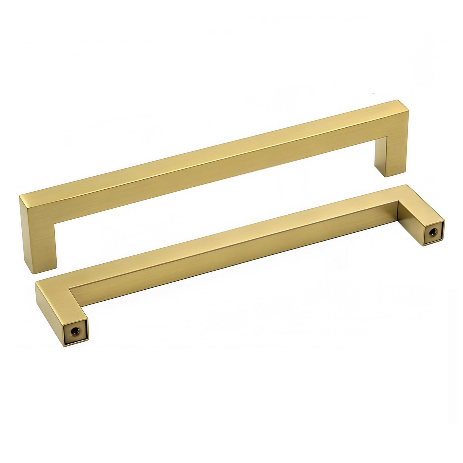 Goldenwarm 2 Pack Brass Kitchen Cabinet Handle160 Hole Centers Gold Bathroom Kitchen Door Handles — image 1