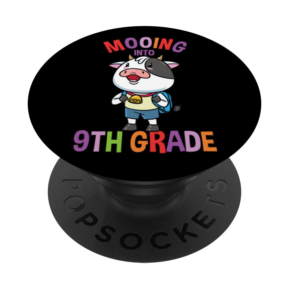 Cow Mooing Into 9th Grade PopSockets Swappable PopGrip