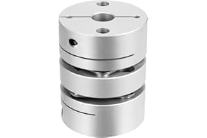 TA-VIGOR 8mm to 14mm Shaft Coupling, D32 x L40 Shaft Coupler 2 Diaphragm, Flexible Beam Coupling Clamp Tight Joint Connector for 3D Printer,DIY Robots, CNC Machine,Motor Accessories