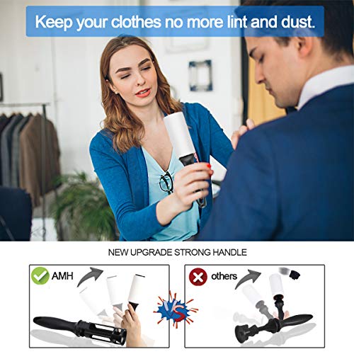 Lint Roller Pet Hair Remover 4 Pack - Extra Sticky Lint Rollers Refill for Clothes, Car Seats, Food Particles and etc.