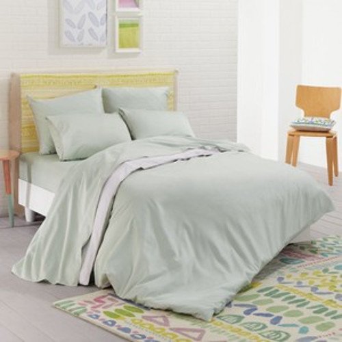 Bluebellgray Nessa Duvet Set, Twin/Twin Extra Long, Mint/White
