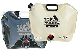 HULPPRE 2-Pack 2.1Gallo,8L Collapsible Camping Water Tank with Tap,BPA Free Food Grade PET Portable Outdoor Water